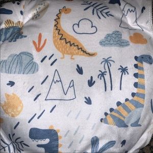Dinosaur / Mountain baby boy blanket